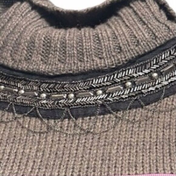 Forla Paris Cable Knit Turtleneck Sweater Dress - Picture 4 of 9